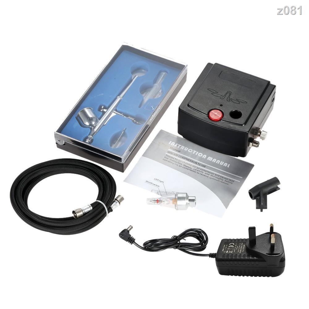 KKmoon 100-250V Professional Gravity Feed Dual Action Airbrush Air ...