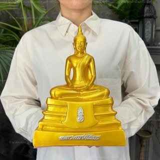 พระบูชาหลวงพ่อโสธร พระพุทธรูปตั้งบูชา ขนาดหน้าตัก5นิ้ว มีตราปั๊มวัดใต้ฐานและพร้อมกล่อง ผ่านพิธีมงคลแล้ว