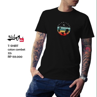 เสื้อยืด QUIKSILVER BLACK M L XL สีดํา สําหรับผู้ชาย