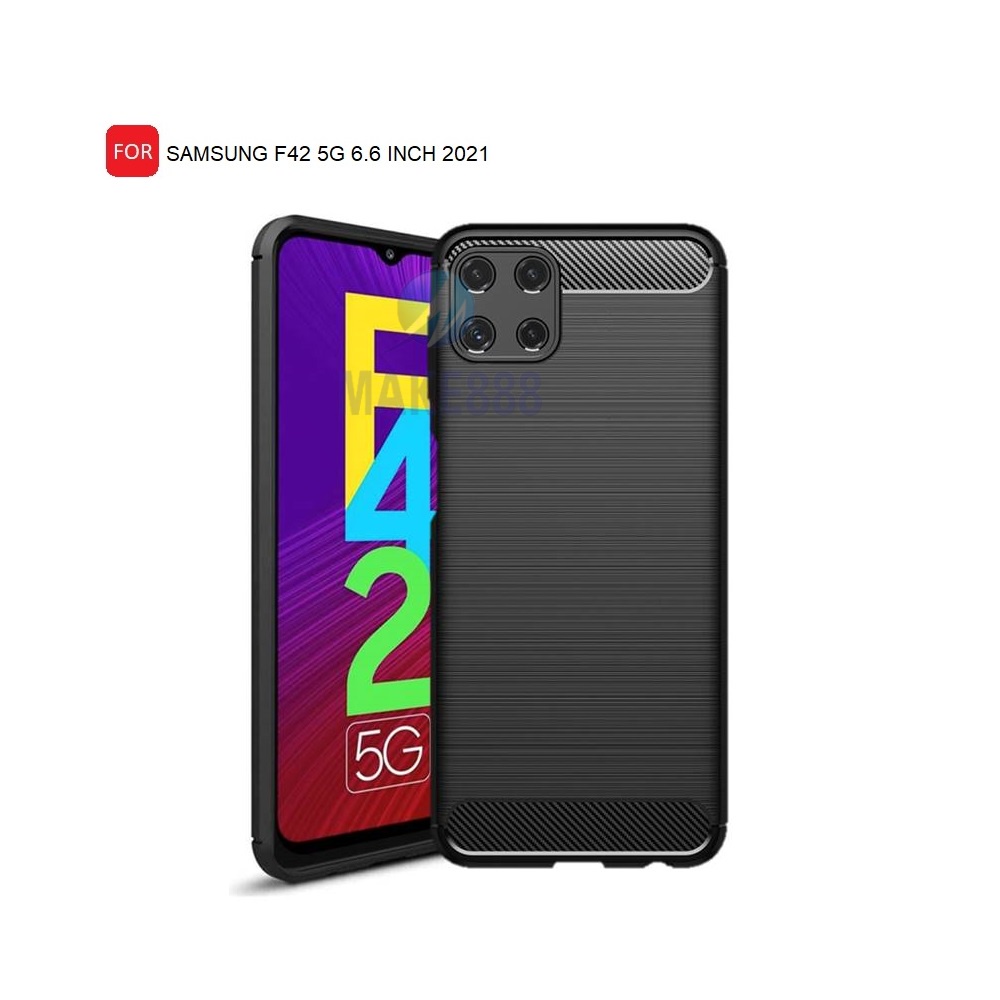 เคสคาร์บอนไฟเบอร์ Ipaky SAMSUNG F42 5G 6.6 นิ้ว 2021 Softcase กันกระแทก TPU Backcase