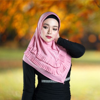 Hijab ผ้าคลุมแบบสำเร็จ ตัดเย็บด้วยผ้ายืดนิ่มสวมใส่ง่ายสบายๆ