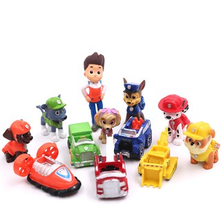 ฟิกเกอร์ Paw--Patrol Ryder Marshall Chase Zuma ขนาดเล็กของเล่นสําหรับเด็ก 12 ชิ้น