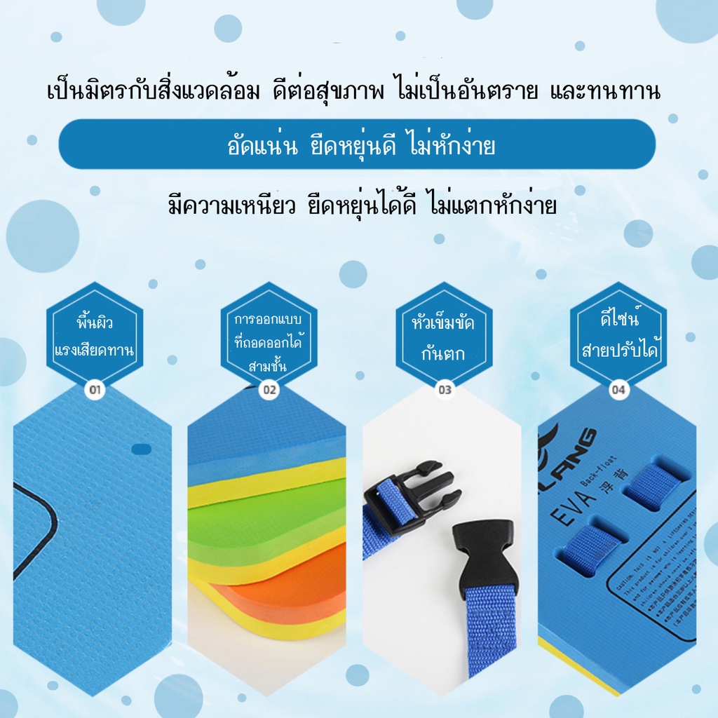 [พร้อมส่ง] โฟมว่ายน้ำ น้ำหนักเบา ใช้ลอยตัว อุปกรณ์ฝึกว่ายน้ำ F01 - รูปที่ 2