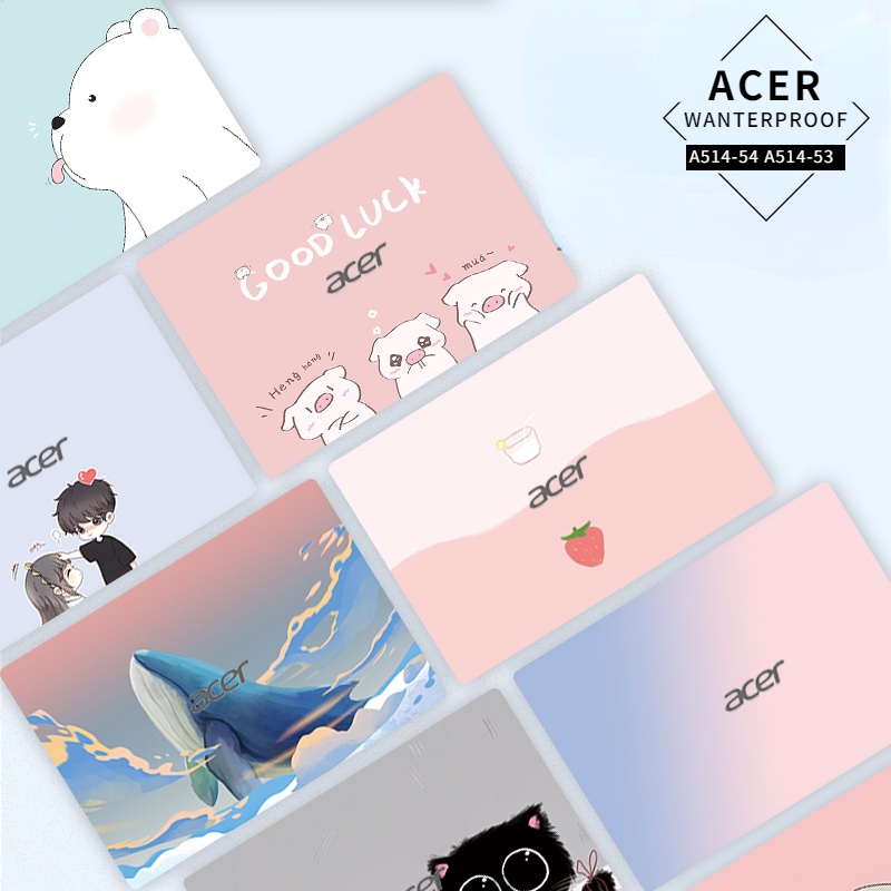 3pcs ABC 14 "แล็ปท็อปคอมพิวเตอร์ป้องกันกรณีสติกเกอร์ไวนิล MARBLE การ์ตูนพิมพ์สําหรับ ACER ASPIRE 3 A