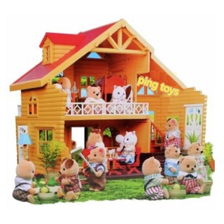 ping toysบ้านตุ๊กตากระต่ายซิลวาเนียน 2 ชั้น Rebbit House Silvanion