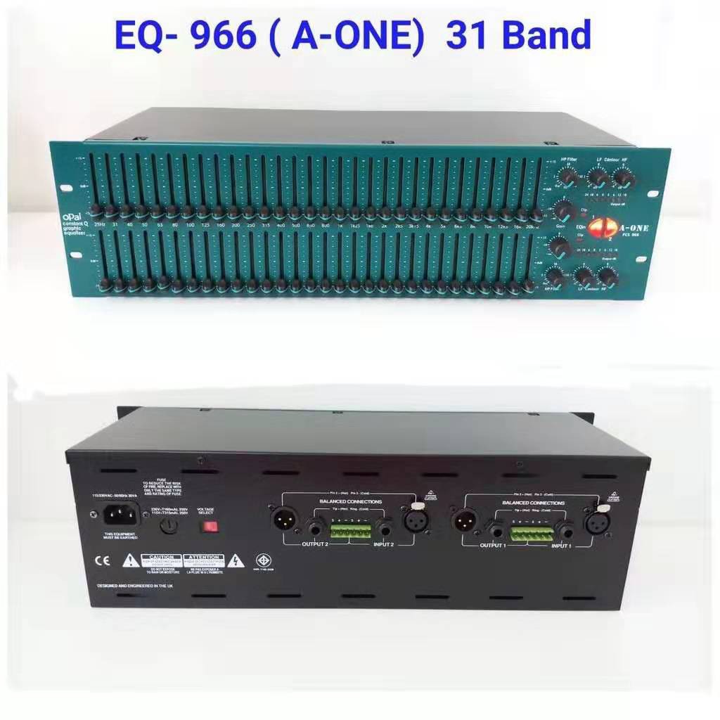 EQ อีควอไลเซอร์ 2 x 31 BAND 2 ชั้น สไลด์ยาว 31 Band Graphic Equalizer A-ONE FCS-966