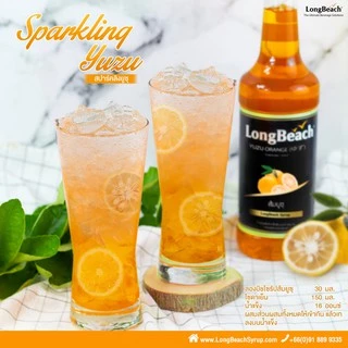 ลองบีชไซรัปส้มยูซุ (740 ml.) LongBeach Yuzu Syrup น้ำเชื่อม/ น้ำหวาน/ น้ำผลไม้เข้มข้น