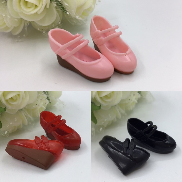 พร้อมส่ง รองเท้าตุ๊กตา คัทชู สายคาดคู่ (3cm) รองเท้าบาร์บี้ บาร์บี้
