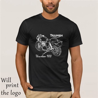 เสื้อยืด พิมพ์ลายรถจักรยานยนต์ Triumph Thruxton 900 สําหรับผู้ชาย