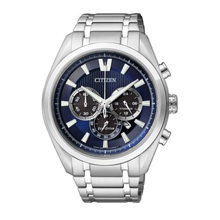 CITIZEN Eco-Drive Chronograph Super Titanium รุ่น CA4011-55L - Silver/Navy