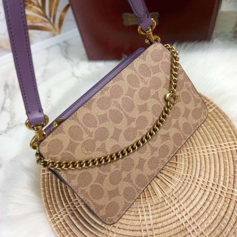 COACH SIGNATURE CHAIN CROSSBODY IN SIGNATURE CANVAS (F89175)