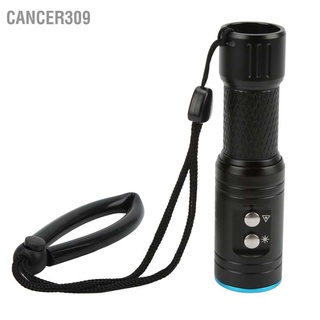 Cancer309 SF‑L03 Aluminum Alloy Diving Torch with Green Laser IPX8 Waterproof Focus Flashlight