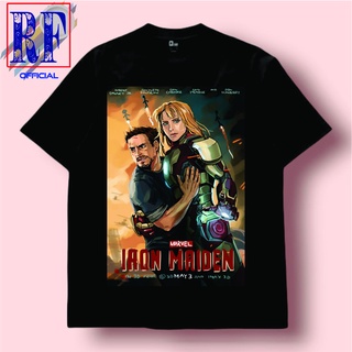 เสื้อยืดโอเวอร์ไซส์เสื้อยืด พิมพ์ลาย IRON Maident IRON MAN MARVEL AVENGERS BAND METAL สําหรับผู้ชาย | เสื้อยืด | รองเท้า