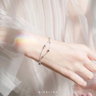 สร้อยข้อมือ เงินแท้ 92.5% ส่งฟรี EMS ♡ รุ่น Blink ♡ - กำไล ดาว ( #C1 )