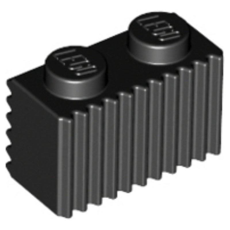 Part Lego 2877 Brick, Modified 1 x 2 with Grille / Fluted Profile