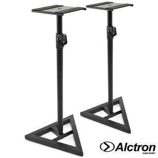 Alctron® MS120 Monitor Speaker Stand ขาตั้งลำโพงมอนิเตอร์ ขาตั้งลำโพง (1 คู่) ฐานสามเหลี่ยม ความสูง 80 – 130 ซม.