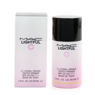 JUL02 ส่งฟรี MAC Lightful C+ Coral Grass Tinted Primer SPF 45/PA++++ 30ml ไพรเมอร์