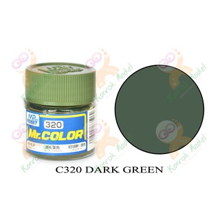 สีสูตรทินเนอร์ Mr.hobby Mr.color C320 Dark Green Semi-Gloss 10ml