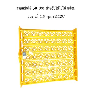 ถาดกลับไข่ 56 ฟอง สำหรับใส่ไข่ไก่ พร้อมมอเตอร์ 2.5 rpm 220V