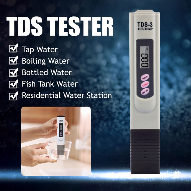 Blue Digital TDS/&EC Meter Tester EC-1 Aquarium Water Quality Test Pen 0-9990ppm