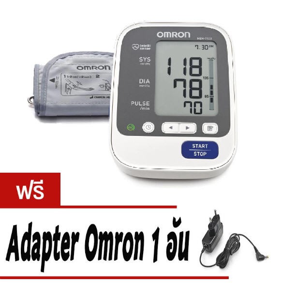 OMRON เครื่องวัดความดันโลหิตแบบดิจิตอล OMRON HEM-7130 แถมฟรี ADAPTER (รับประกันomronไทย 5 ปี)