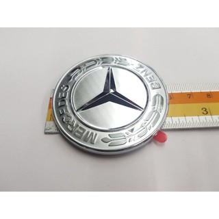 Logo Benz ดาวเงิน งานอลูมิเนียม 6cm หนา