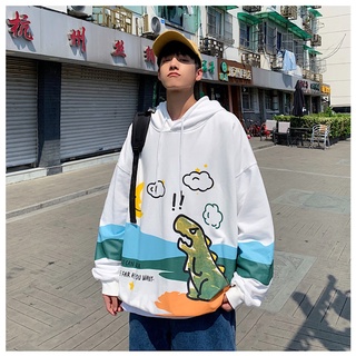 🦕SS02/ลายไดโนเสาร์ เสื้อแขนยาว ผู้หญิง ผู้ชาย สาวอวบใส่ได้ [Ladybrabra]🦕