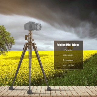 kingjoy sc 051 ขาตั้งกล้องสามขา 18 นิ้วพร้อมกับหัวหมุนขนาดพกพาสําหรับ canon nikon