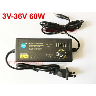 อะแดปเตอร์ไฟฟ้า AC Adjustable Adapter DC 3V 4V 4.5V 5V 6V 7V 7.5V 8V 9V 10V 12V 13.5V 14V 15V 16V 17V 18V 19V 20V 21V 24V 25V 26V 27V 28V 30V 32V 33V 35V 36V 1A 1.5A 1.7A Switching power supply change VOLTAGE Display