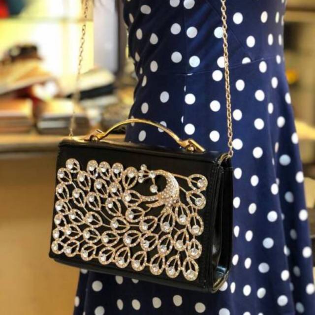 ATHENA Embellished Crystal Clutch Bag Party Bag