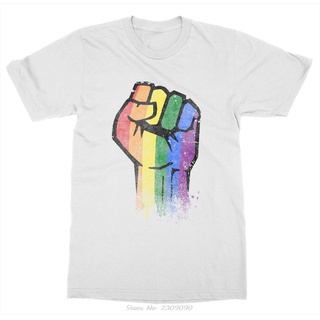 เสื้อยืด พิมพ์ลาย Pride Power Parade Gay Lesbian Bi Pan Trans Queer Lgbtq สีรุ้ง สไตล์ฮิปฮอป แฟชั่นฮาราจูกุ สําหรับผู้ชา