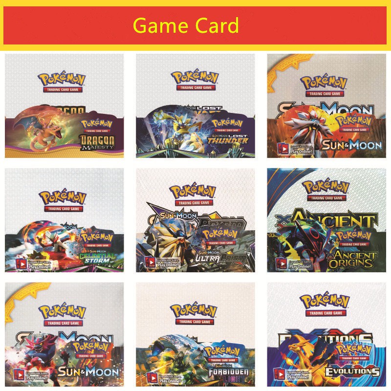 การ์ดเกม Pokemon & Moon Lost Thunder Dragon Majesty 144 ชิ้น