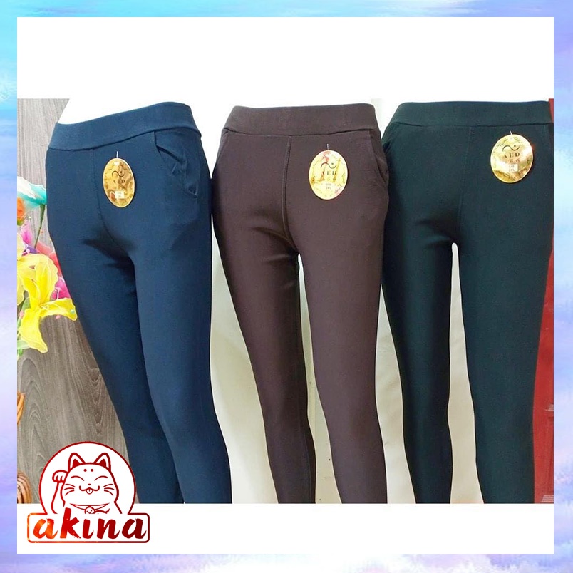 🔥กางเกงใส่ทำงาน 🔥ทรงสกินนี่ผ้าเกาหลี กระเป๋า 2 ข้าง(SF02)🔥