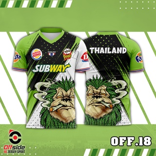 OFF.18 เสื้อกีฬาเสื้อฟุตบอลพิมพ์ลาย ใส่สบาย สีสด