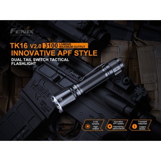 ไฟฉาย Fenix TK16 V2.0 DUAL TAIL SWITCH TACTICAL FLASHLIGHT