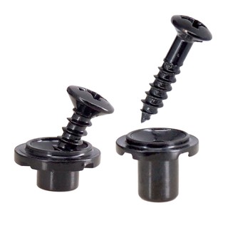 Round String Tree Retainer&amp;Screws Set for Fender Strat Guitar Parts Black