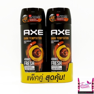 🔥โปรค่าส่ง25บาท🔥 AXE body spray 135ml. แอ๊กซ์ สเปรย์ ระงับกลิ่นกาย แพ็คคู่