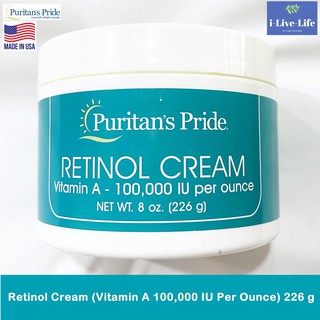 ครีมบำรุงผิวหน้า Retinol Cream (Vitamin A 100,000 IU Per Ounce) 226 g - Puritan’s Pride