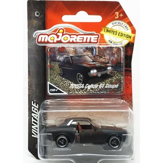 Majorette Toyota Celica GT Coupe - Vintage Rusty Series - Black Color /Wheels 5SV /scale 1/56 (3") Package with Card