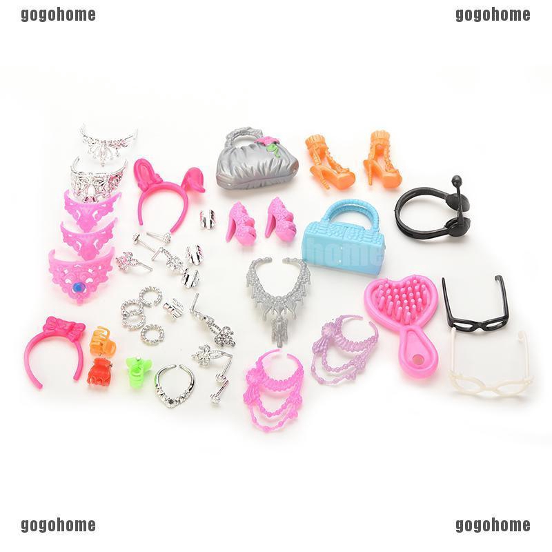 อุปกรณ์เสริมตุ๊กตา สร้อยคอ รองเท้า ต่างหู สําหรับตุ๊กตาบาร์บี้