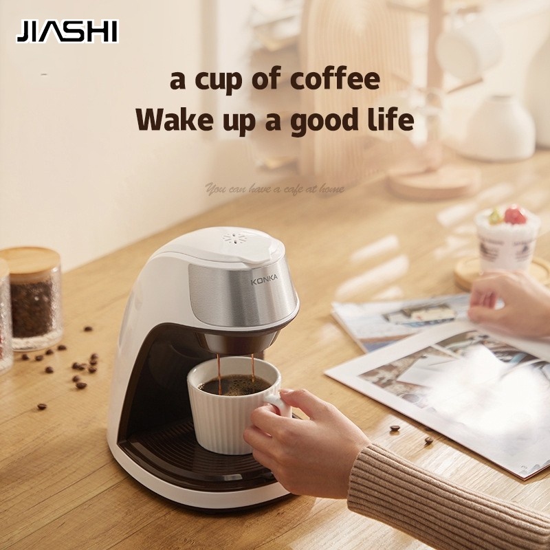 JIASHI เครื่องทำกาแฟที่บ้าน สกัดด้วยไอน้ำ เครื่องเดียวสำหรับหลายวัตถุประสงค์ ถอดประกอบง่าย ทำความสะอาดง่ายที่บ้าน เครื่องชงกาแฟแบบหยดขนาดเล็ก น้ำหอมชาสำนักงานแบบพกพา อินเทรนด์ เป็นที่นิยม