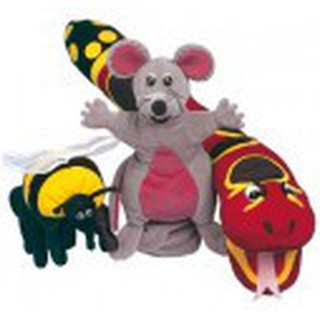 Jolly Phonics Puppets, set of all 3