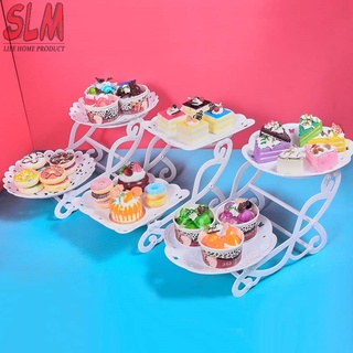 2 Tier & 3 Tier Cake Dessert Stand Cupcake Pastry Cookie Tray Rack Candy Buffet Fruit Holder