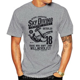 T-shirt  ขายดี เสื้อยืด พิมพ์ลาย Fallschirmspringen Extrem Sporter gratis Fall SKYDIVER Skydive AEicbg61BHbmka02 สไตล์คล