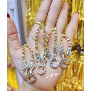 สร้อยคอตะขอเพชร สวยวิ๊ง สะท้อนไฟ เงางาม เหมาะสำหรับใส่จี้จะเริ่ดมากก