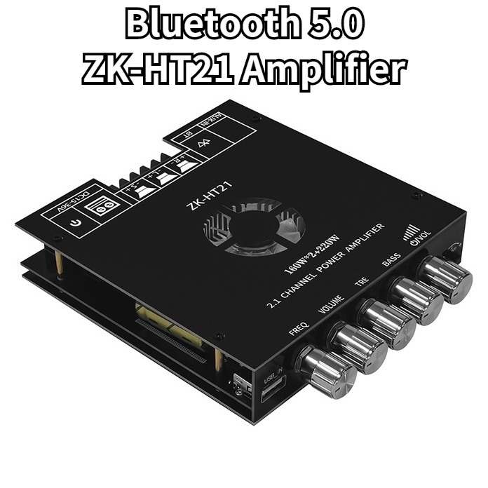 Zk-ht21 โมดูลขยายเสียงซับวูฟเฟอร์ดิจิทัล บลูทูธ 2.1 ช่อง TDA7498E 160W ...