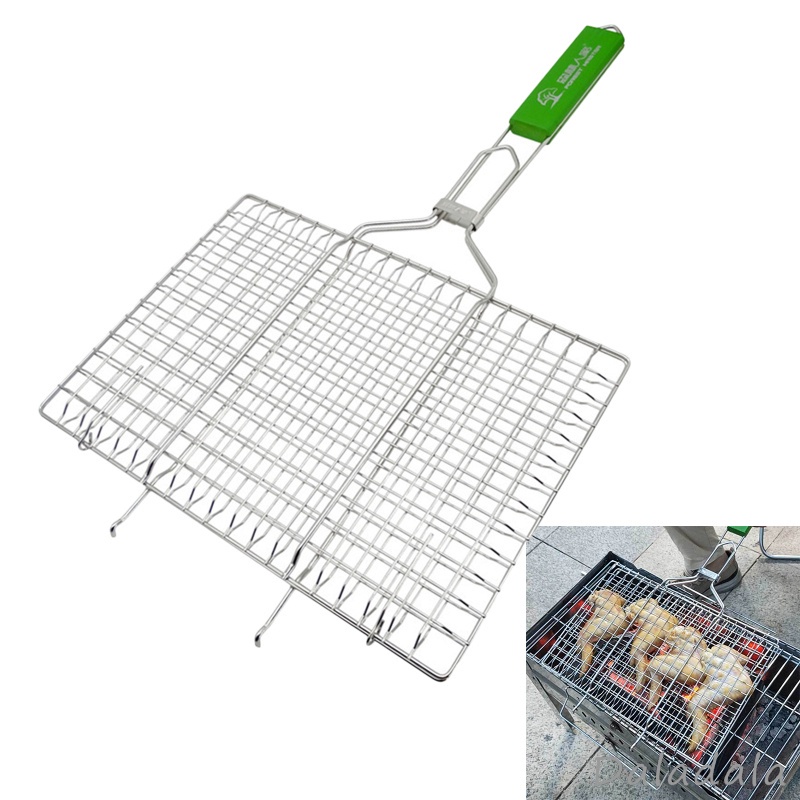 Stainless Steel Fish Grill Basket for Outdoor Camping BBQ Accessories ...