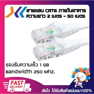 สายแลนสำเร็จรูป สายแลนคุณภาพดี ภายในอาคาร แบรนด์ XLL CAT6 UTP INDOOR (250 MHz) w/Cross Filler, 23 AWG 1 Gigabit