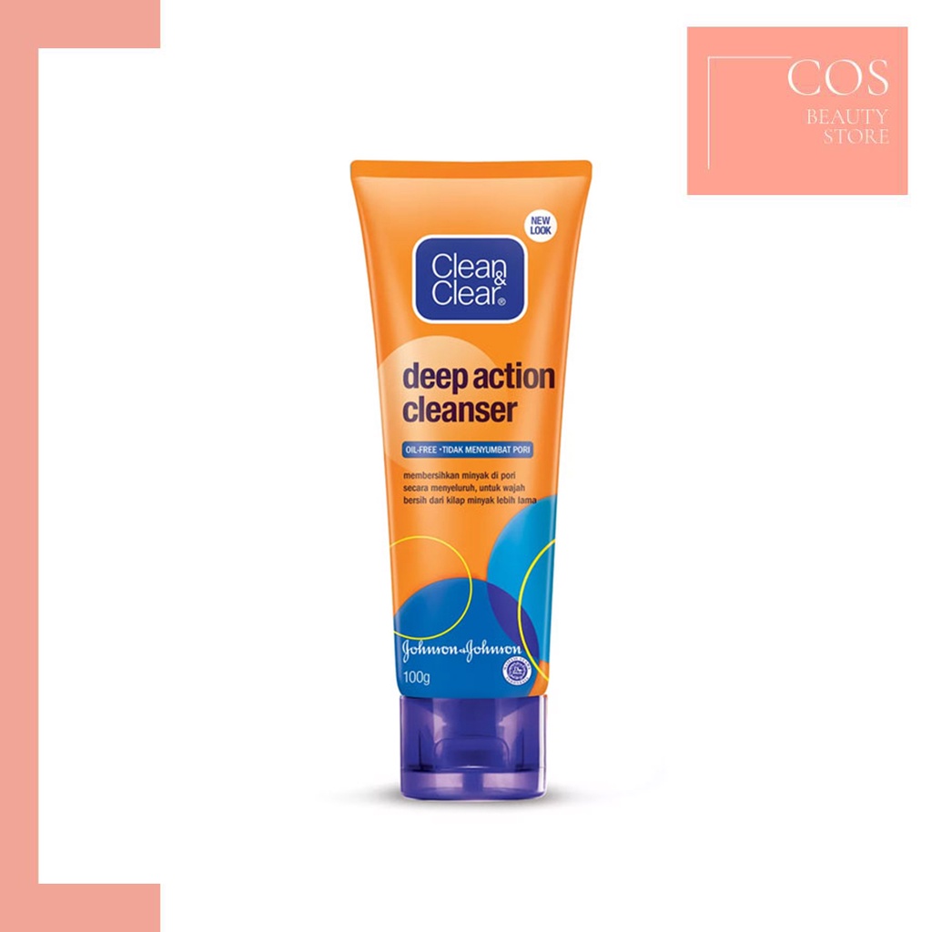 Clean&Clear deep action cleanser Face wash (100 g) คลีนแอนด์เคลียร์ ดีพ แอคชั่น คลีนเซอร์ โฟมล้างหน้า สูตรสารสกัดจากข้าว