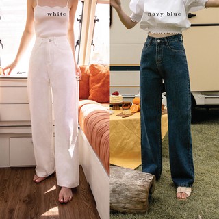 MYLAR - HIGH RISE WIDE LEG JEANS กางเกงยีนส์เอวสูง ขาทรงกระบอก